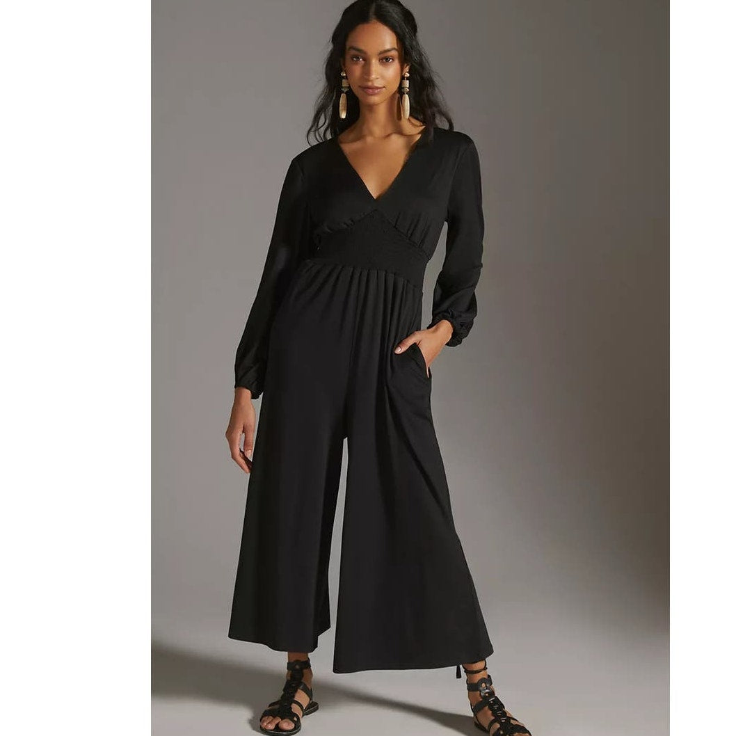 Anthropologie Hutch V-neck Wide-Leg Jumpsuit