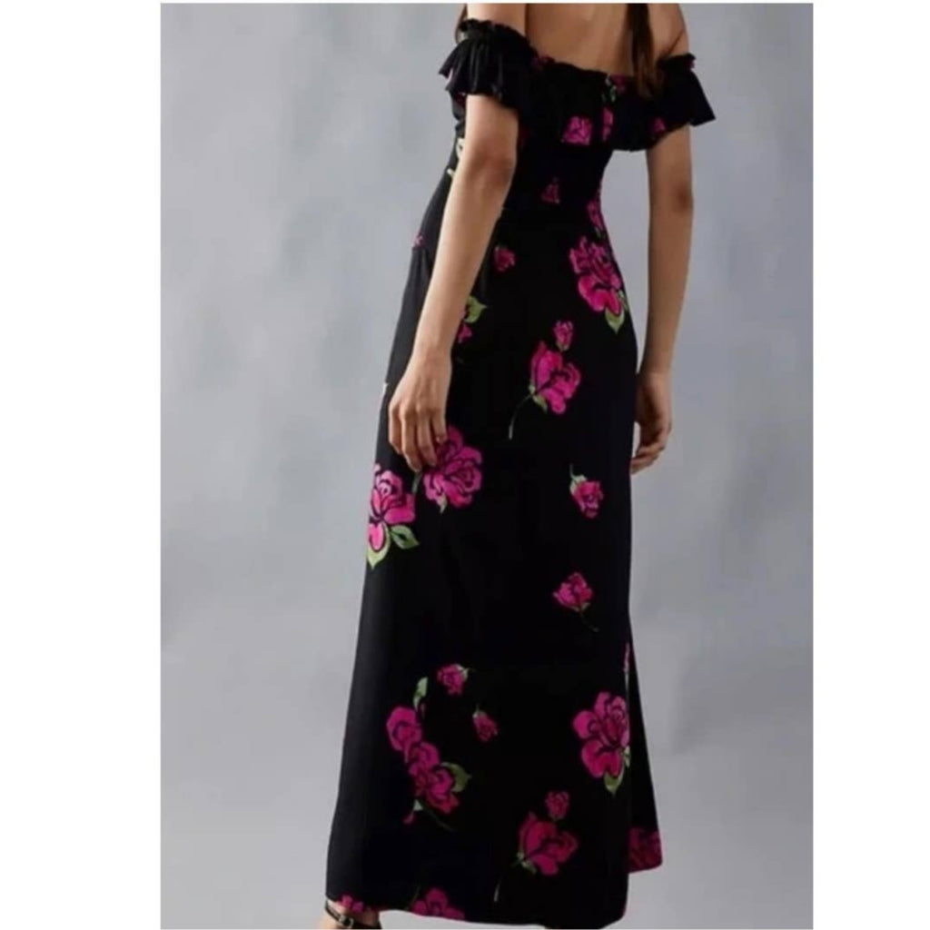 New Free People She's A Dream Midi Dress OTS $168 X-SMALL Black