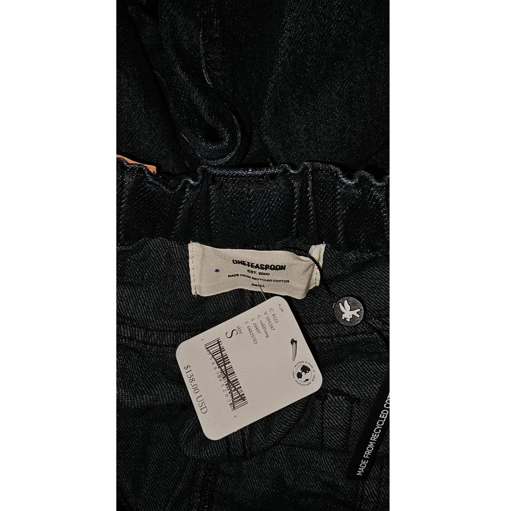 New Free People OneTeaspoon Shabbies Drawstring Boyfriend Jeans $138 SMALL Oxford