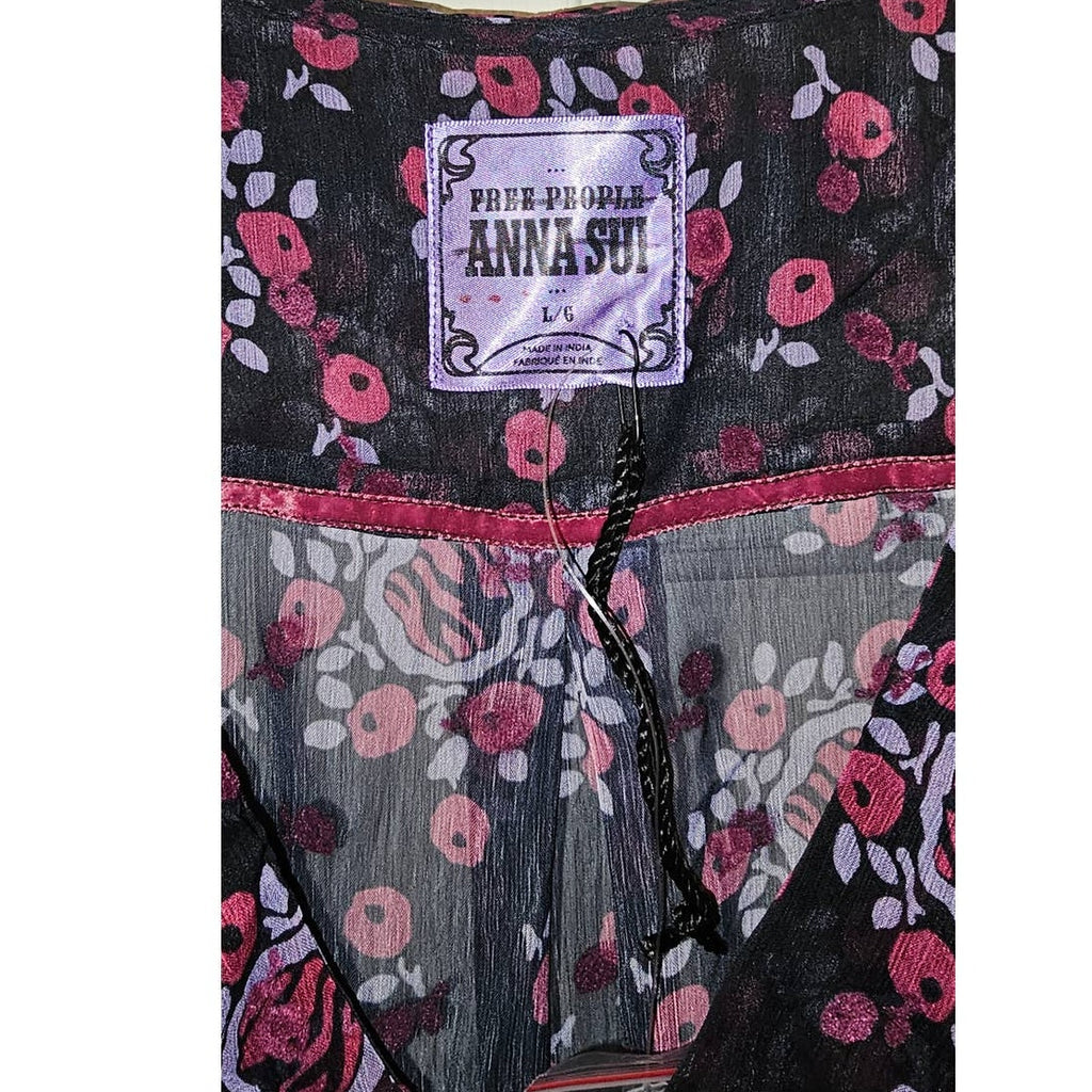 Anna Sui Cassiel Abstract Floral Jumpsuit