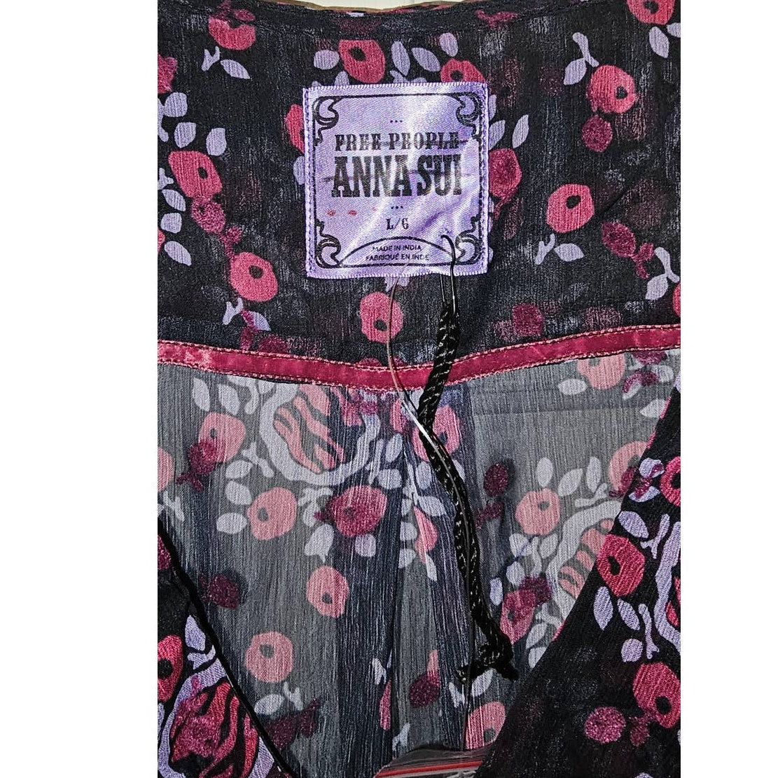 Anna Sui Cassiel Abstract Floral Jumpsuit