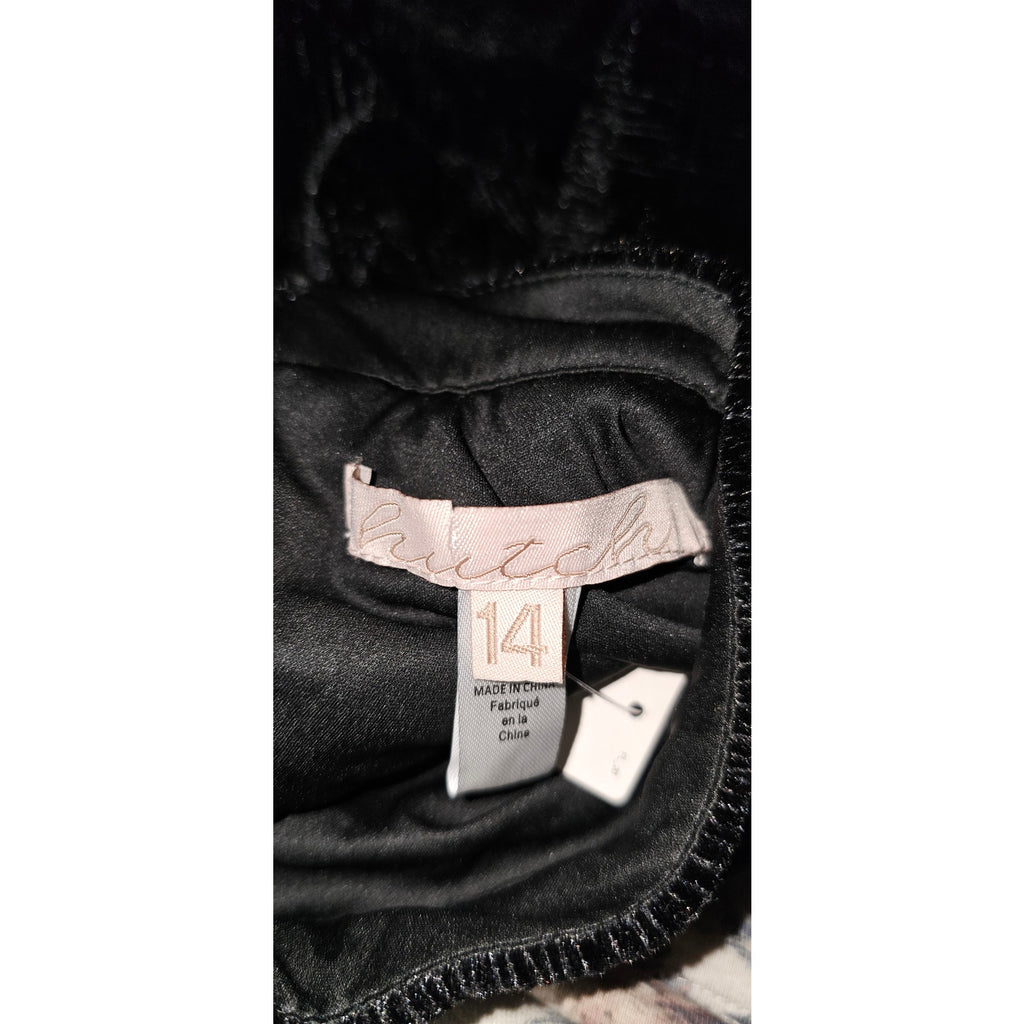 New Anthropologie by Hutch Knit Catsuit $188 SIZE 14 Black Jumpsuit Playsuit