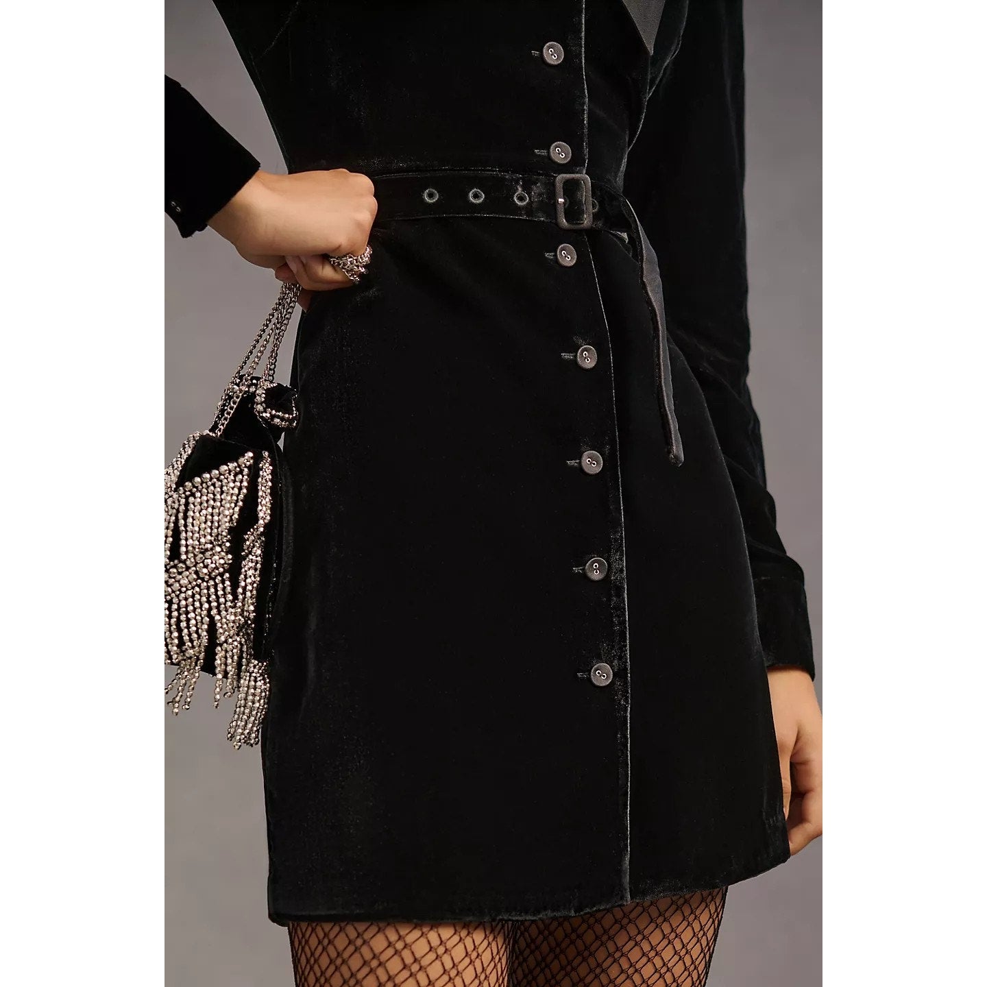 New Anthropologie Favorite Daughter The Dynasty Velvet Mini Dress $328 Sz 2
