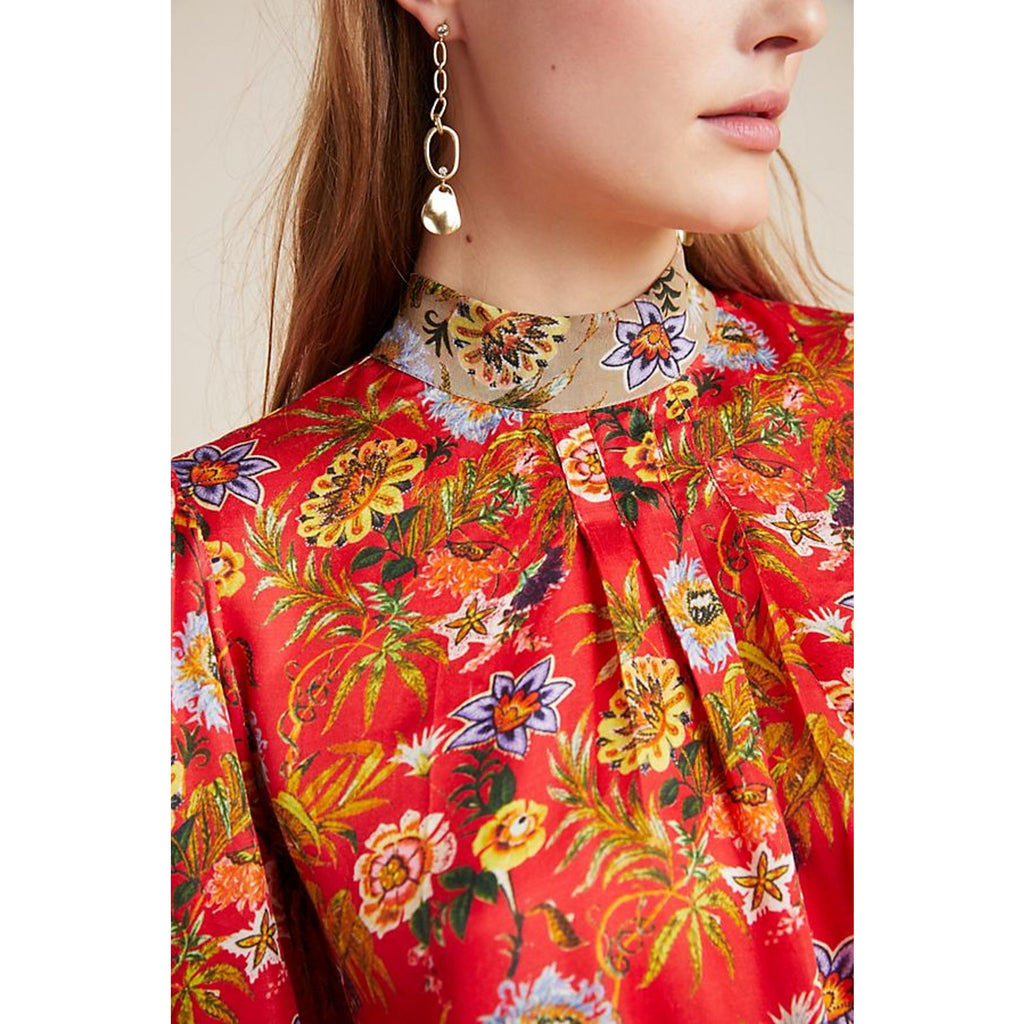 Anthropologie Toscana Peasant Floral Blouse
