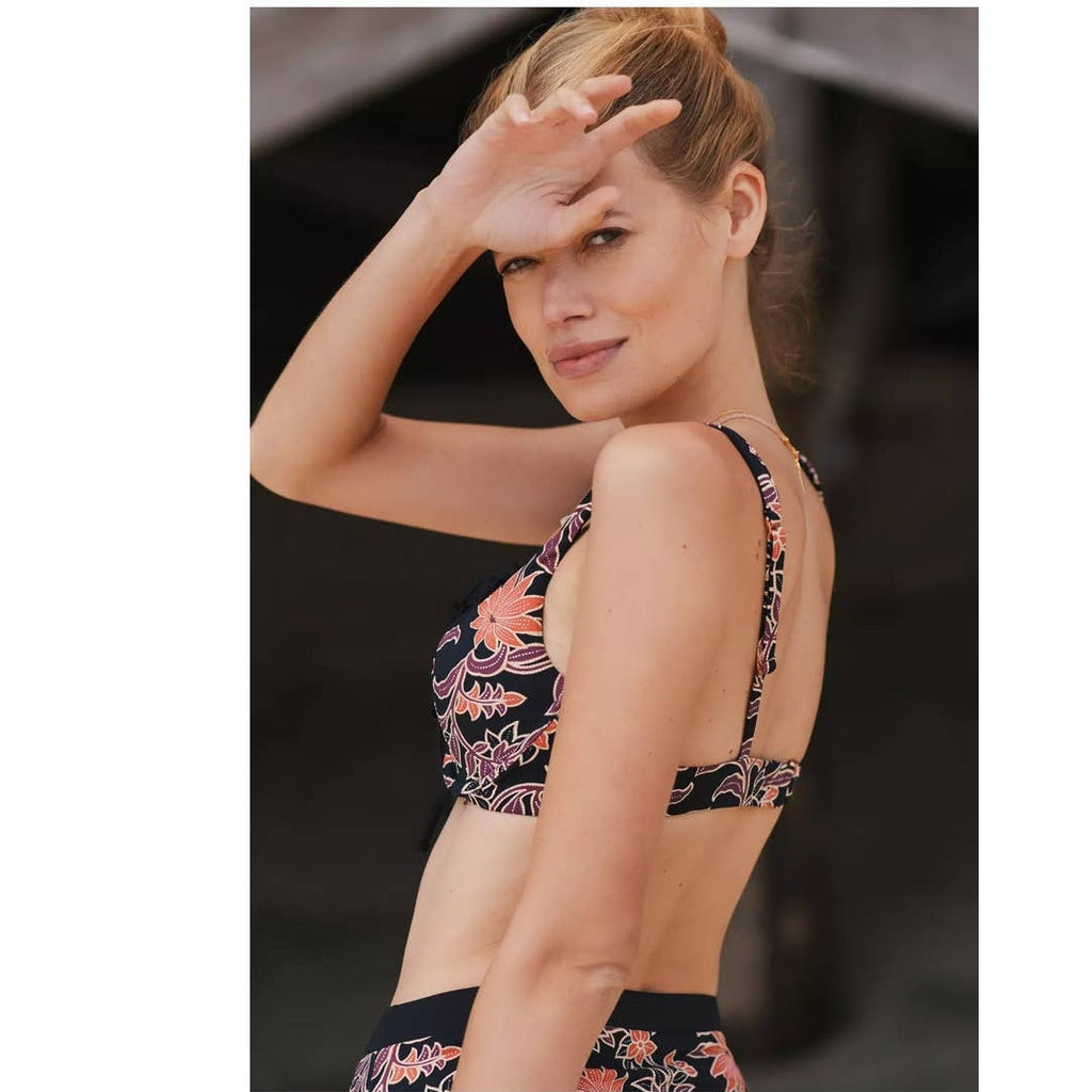 New Anthropologie Kylie Underwire Floral Bralette Bikini Top and Bottom Sz Small
