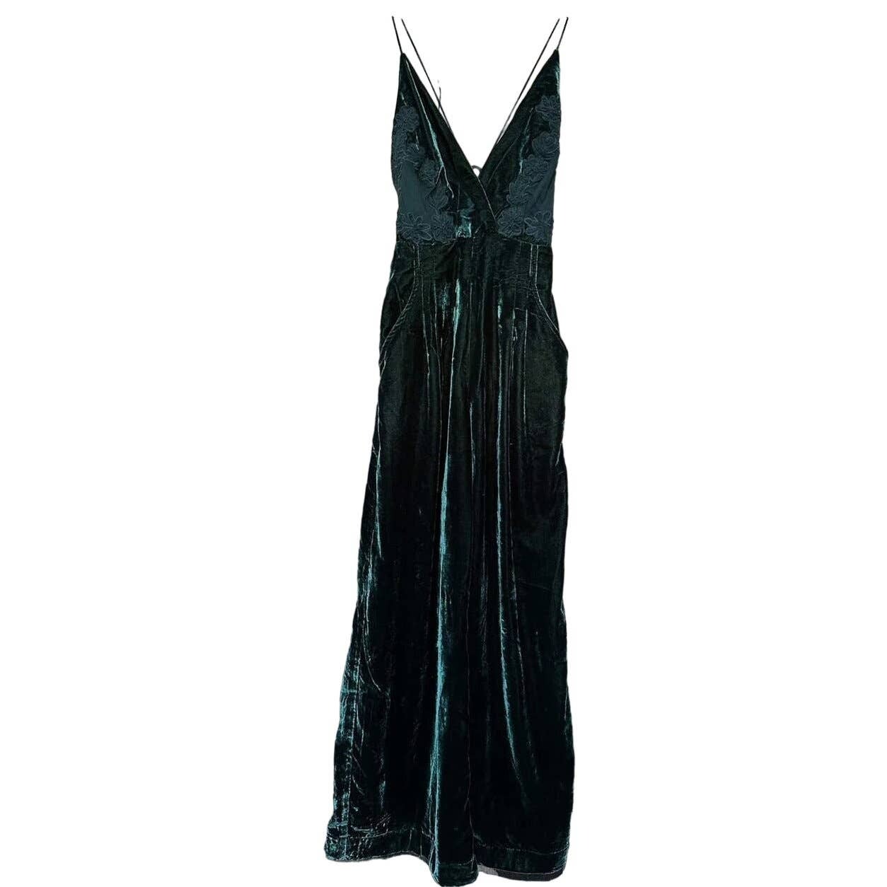Free People Blake Velvet One Piece Holiday Party Jumpsuit