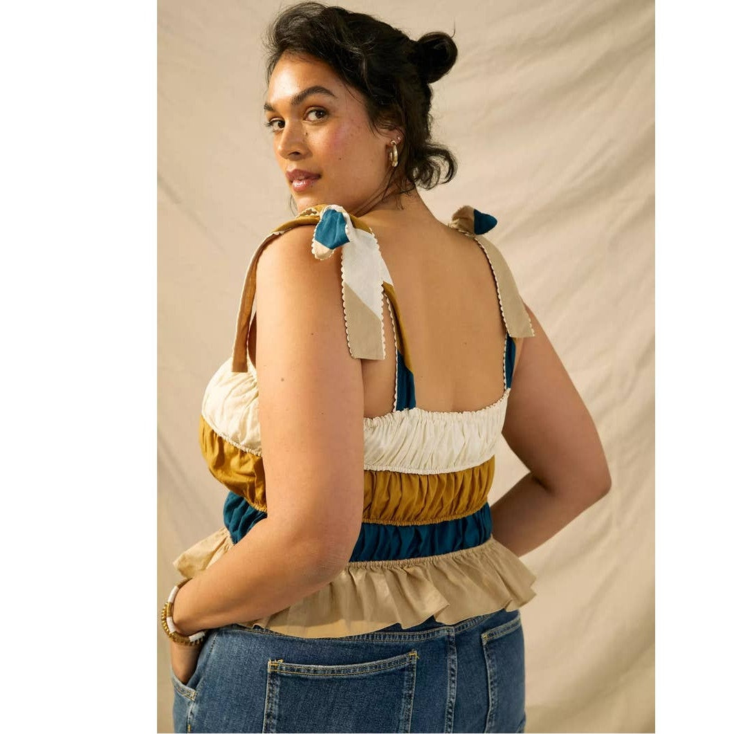 New Anthropologie Let Me Be Zuri Cropped Tie Strap Cami  $118 PLUS 16W