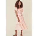 New Free People x Spell Cassie Off The Shoulder Lace Gown $299 X-SMALL Pink Free People
