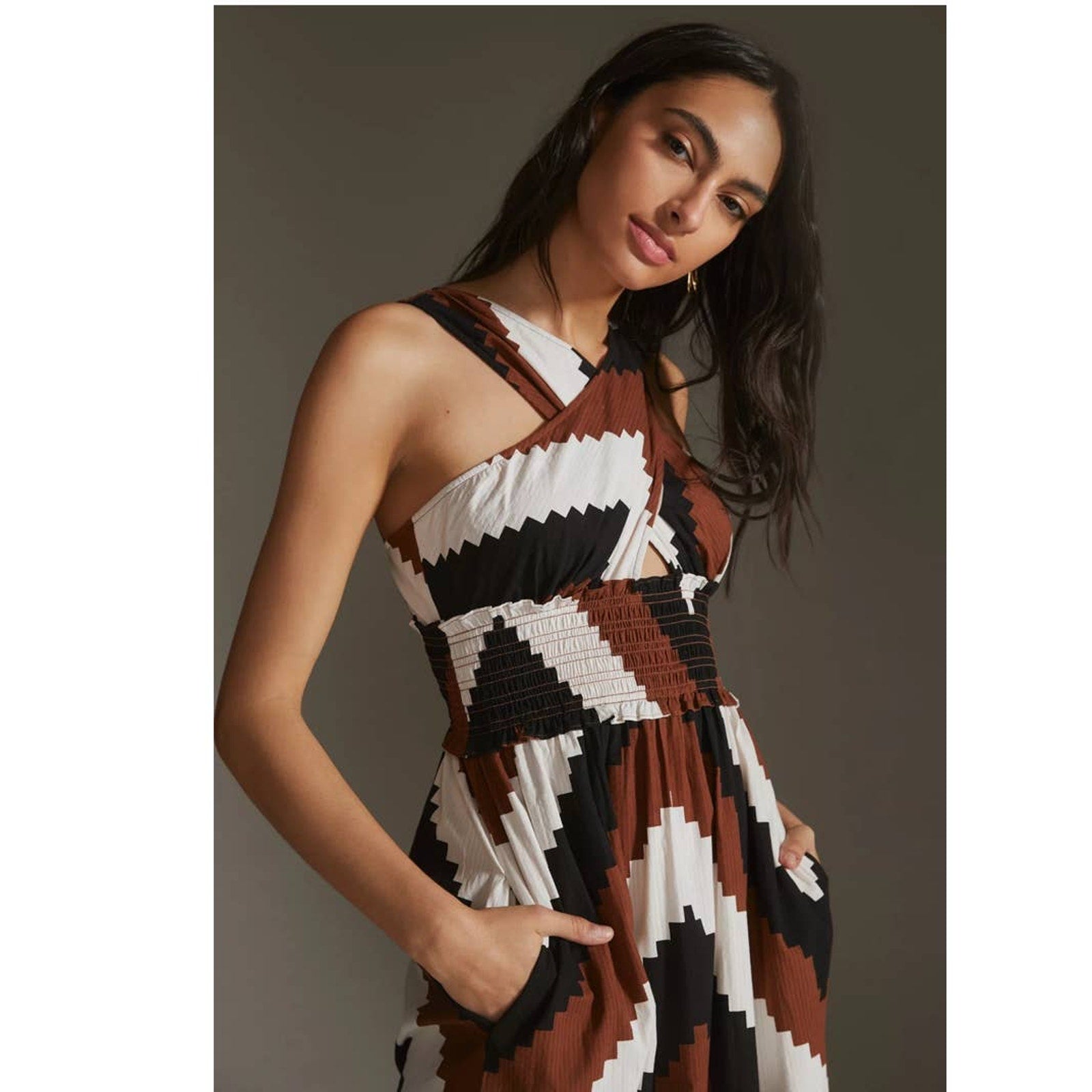 New Anthropologie Plenty by Tracy Reese Printed Halter Maxi Dress  $248 X-SMALL